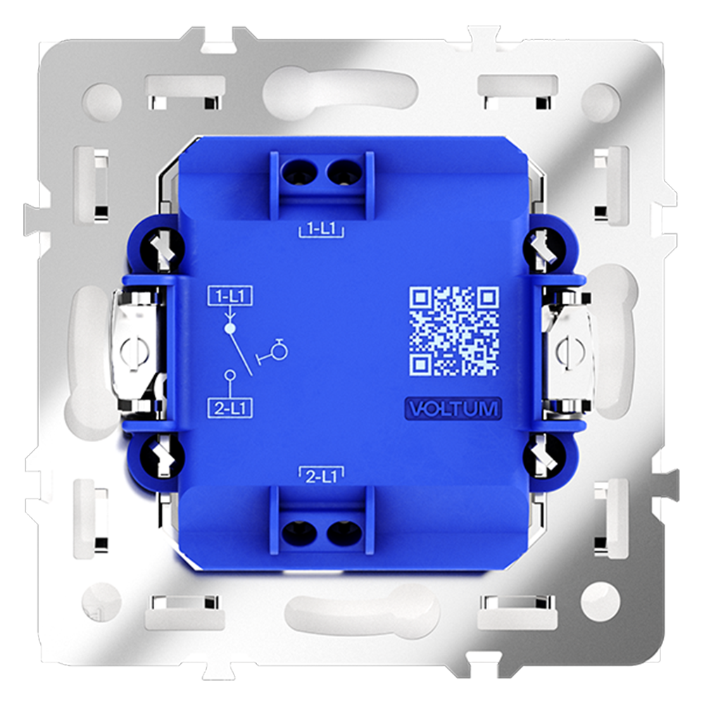 Выключатель с самовозвратом одноклавишный Voltum S70 VLS010602 (белый матовый)