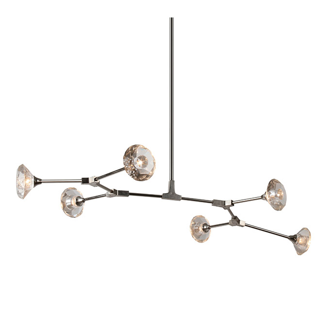Люстра на штанге DeLight Collection Salasco KR0776P-6 nickel Люстра на штанге DeLight Collection Salasco KR0776P-6 nickel