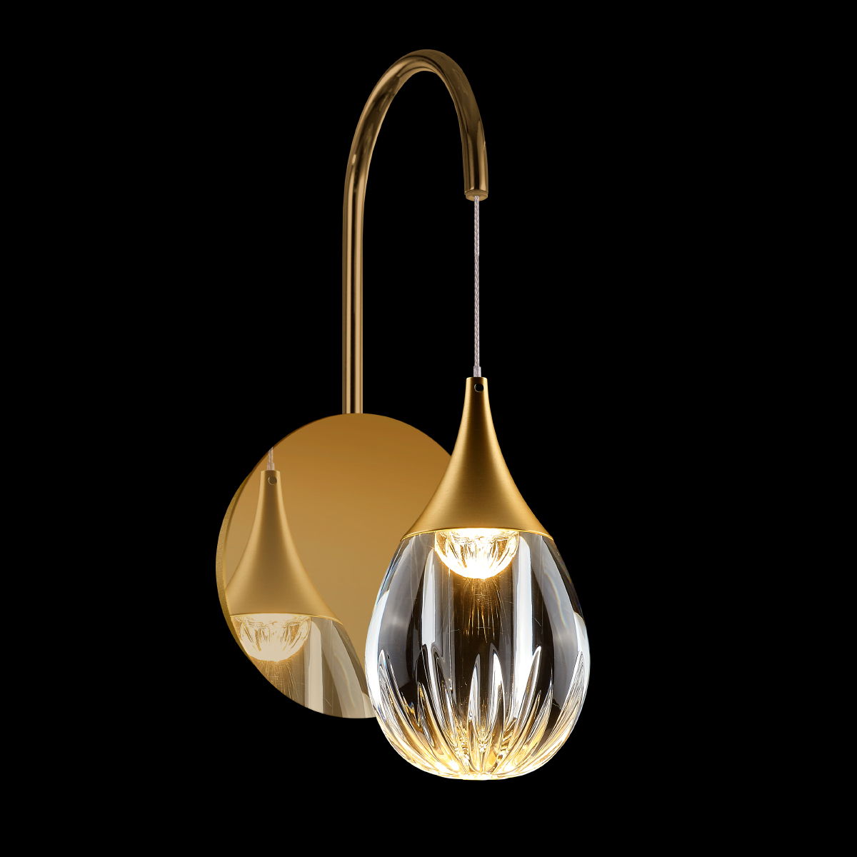 Бра Delight Collection Stilla MB24001004-1A gold/clear Бра Delight Collection Stilla MB24001004-1A gold/clear