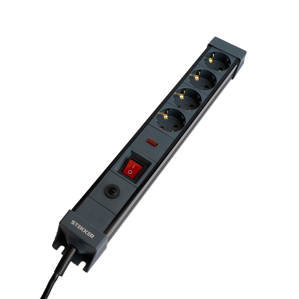 Сетевой фильтр 4-местный с/з Stekker Techno HM22-41-02 50156