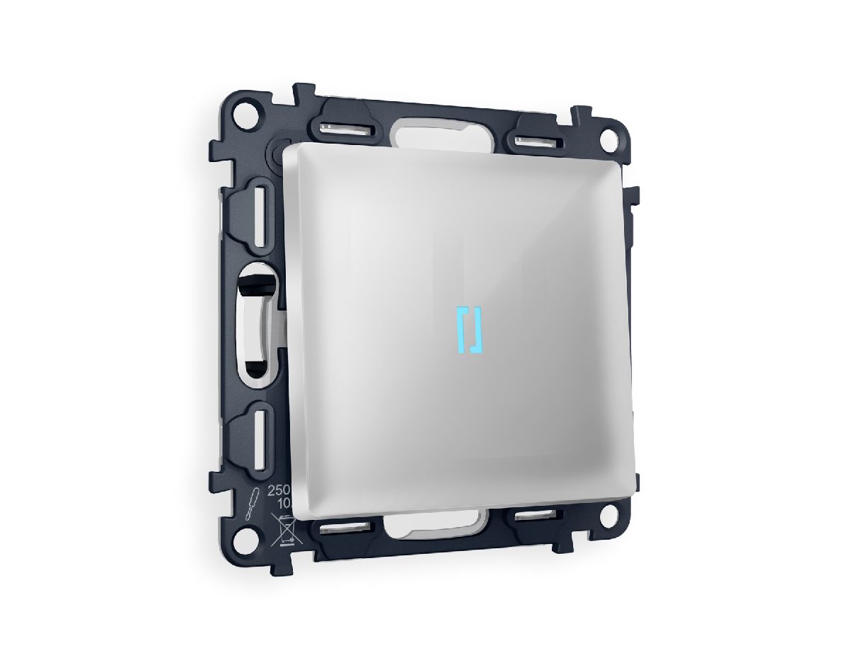 Комплект механизма 1-кл выключателя с подсветкой Ambrella Volt Alfa MA402020