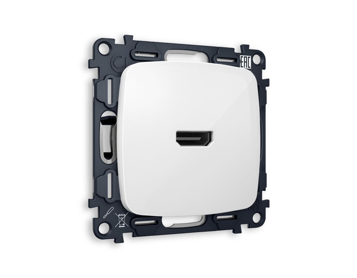 Комплект механизма розетки HDMI 2.0 Ambrella Volt Omega (OP1140, VM222) MO114010