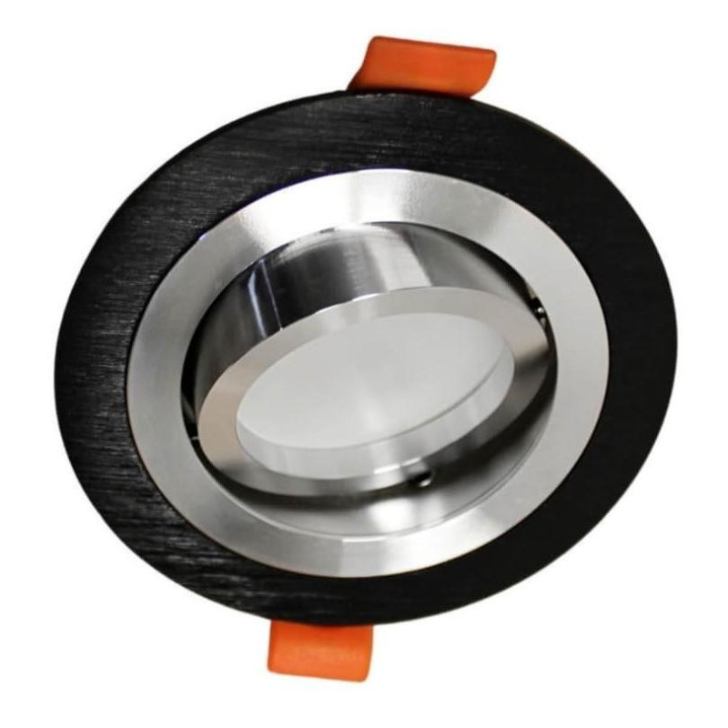 Встраиваемый светильник Lumina Deco Duka LDC 8062-D90 BK+SL Встраиваемый светильник Lumina Deco Duka LDC 8062-D90 BK+SL