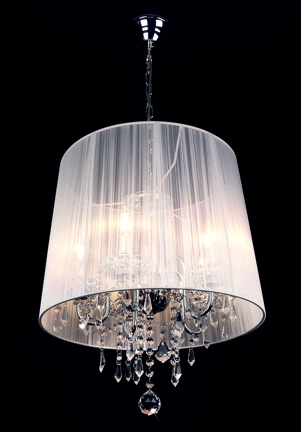 Подвесная люстра Eurosvet 2045/5 хром/белый Подвесная люстра Eurosvet 2045/5 хром/белый