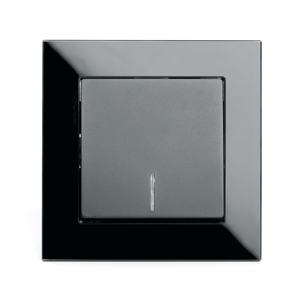 Выключатель 1-клавишный c индикатором Stekker Катрин GLS10-7001-05 250В 10А 39503