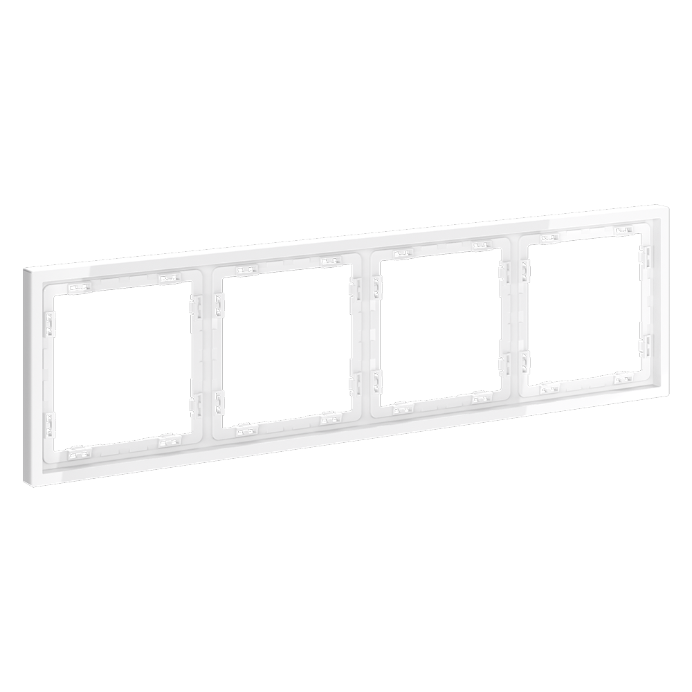Рамка на 4 поста Voltum S70 VLS100401 (белый глянцевый)