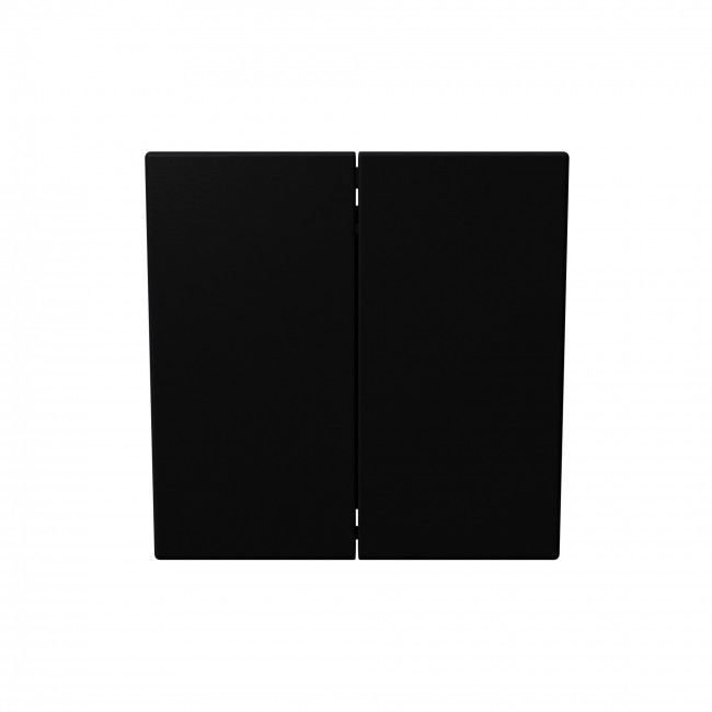 Перекрестный выключатель 2х клавишный 10А, 250В, цвет Черный матовый (soft touch) Jasmart FD3014PBM