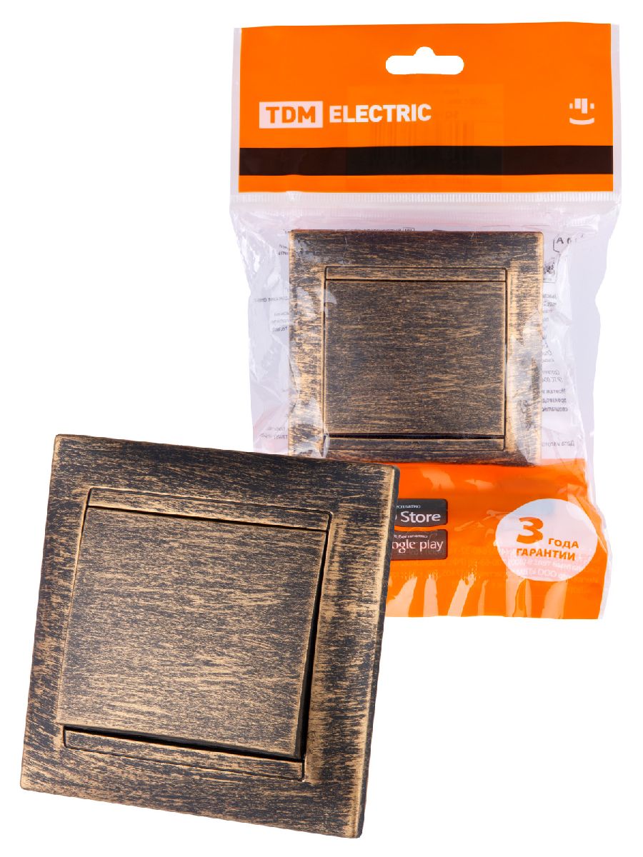 Выключатель одноклавишный Лама TDM Electric SQ1815-0743