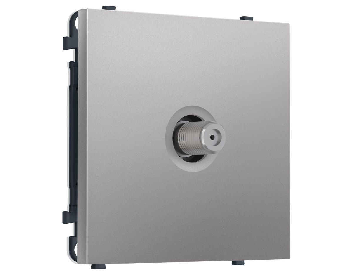 Комплект механизма TV розетки SAT SIGMA Сталь матовый 5-2400MHz 3.5dB QUANT PRO Ambrella Volt MS513050 (SP5130, PR215)