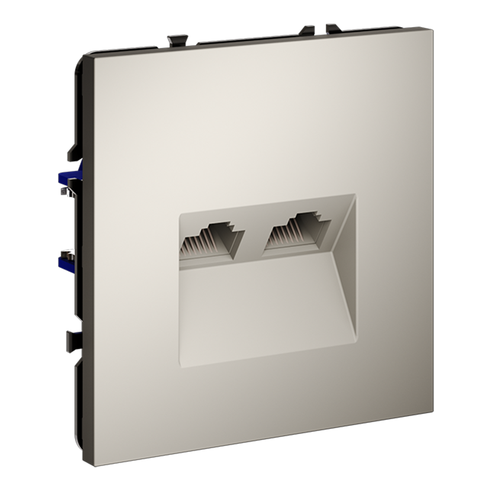 Розетка компьютерная двойная Voltum S70 VLS060203 (кашемир)