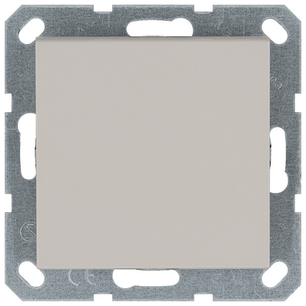 Выключатель одноклавишный перекрестный 10A 250V с накладкой, цвет Тауп Jasmart G3013T