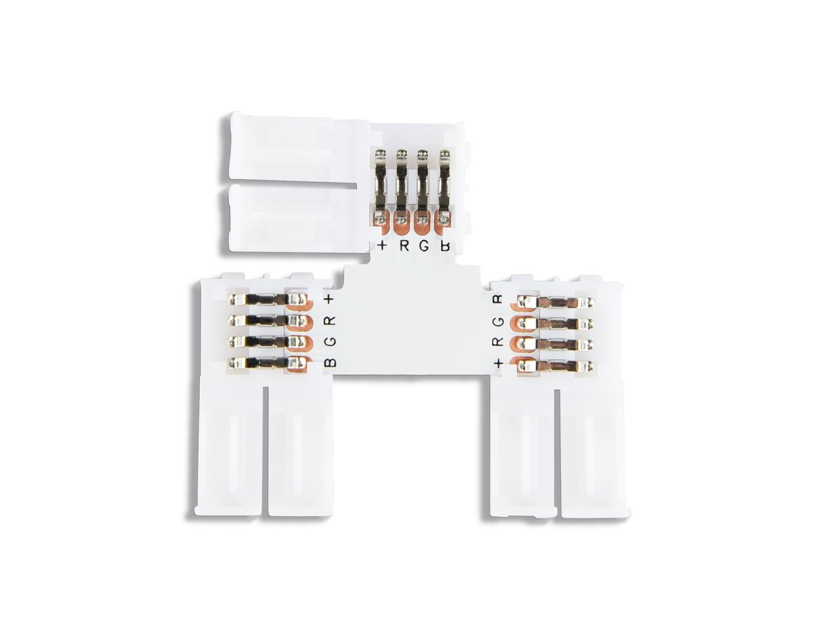 Соединитель T для светодиодной ленты 5050 12/24V (4 конт.) GS7001 (5шт) Ambrella Light Illumination GS7001