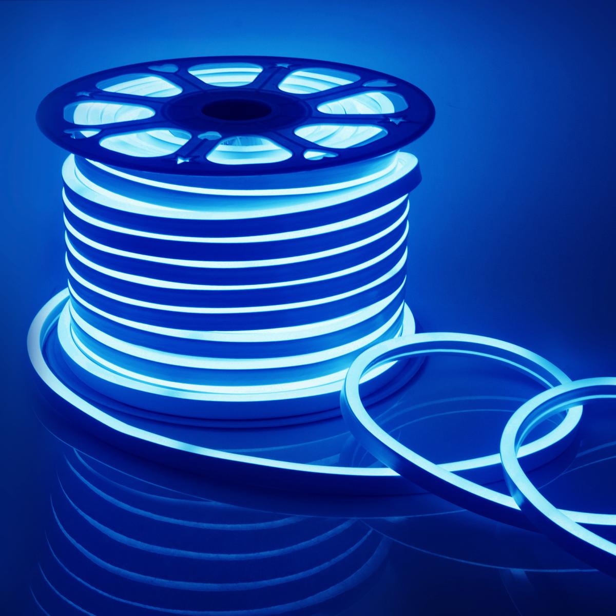 Светодиодный неон мини Apeyron 220В 5,5Вт/м smd2835 120д/м IP65 50м синий 17-35
