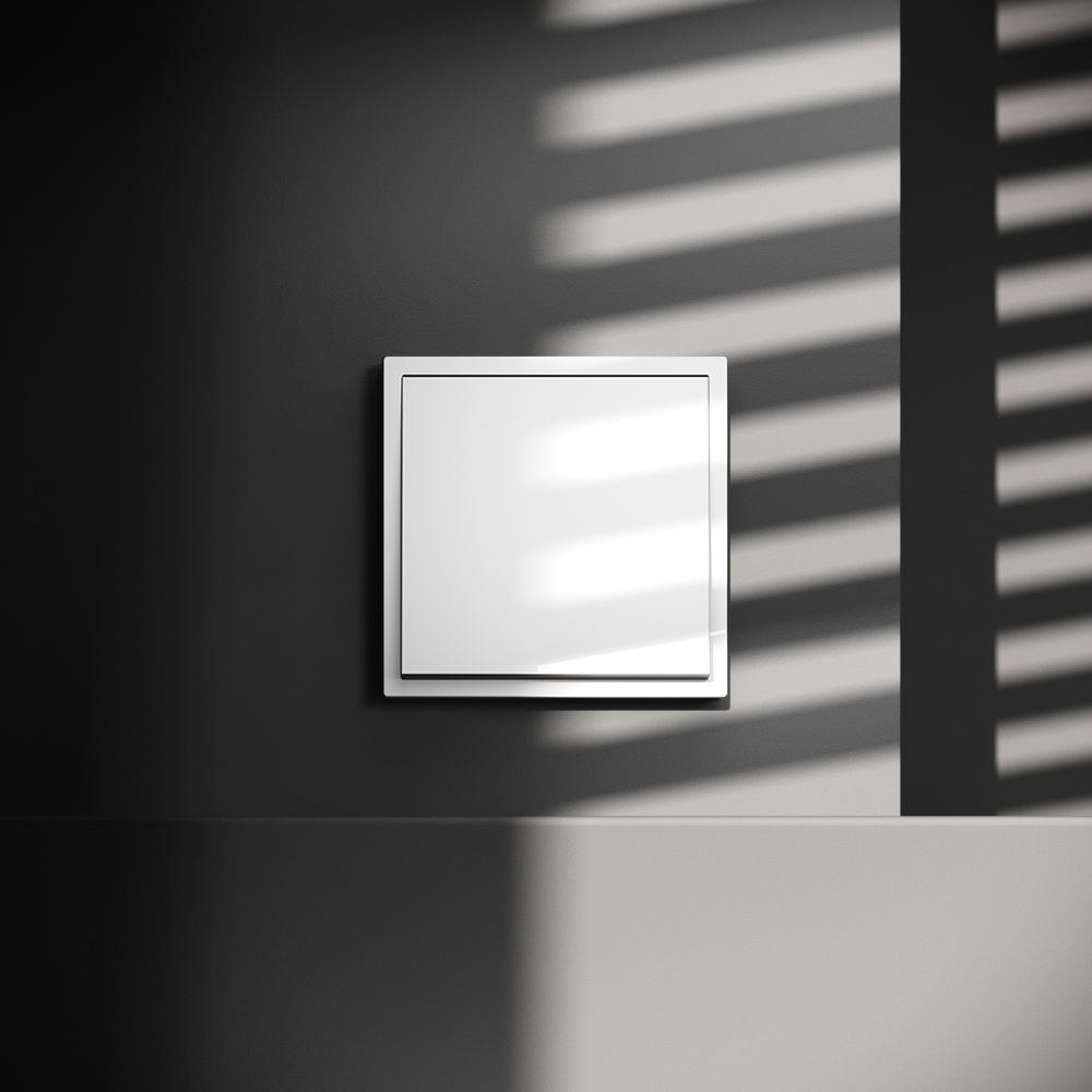 Перекрестный переключатель одноклавишный Voltum S70 VLS010501 (белый глянцевый)