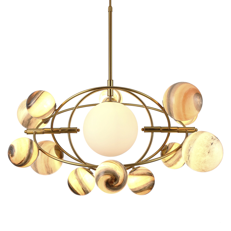 Подвесная люстра Delight Collection Planet KG1122P-13B brass Подвесная люстра Delight Collection Planet KG1122P-13B brass