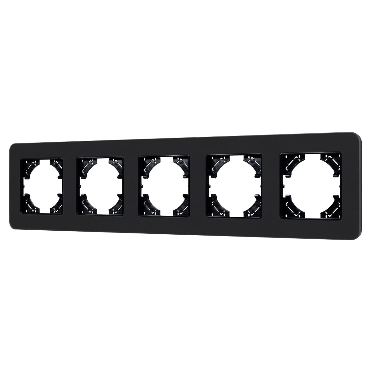 Рамка на 5 постов стеклянная Arlight FRM-OMALI-SFGS-5-BK 049721