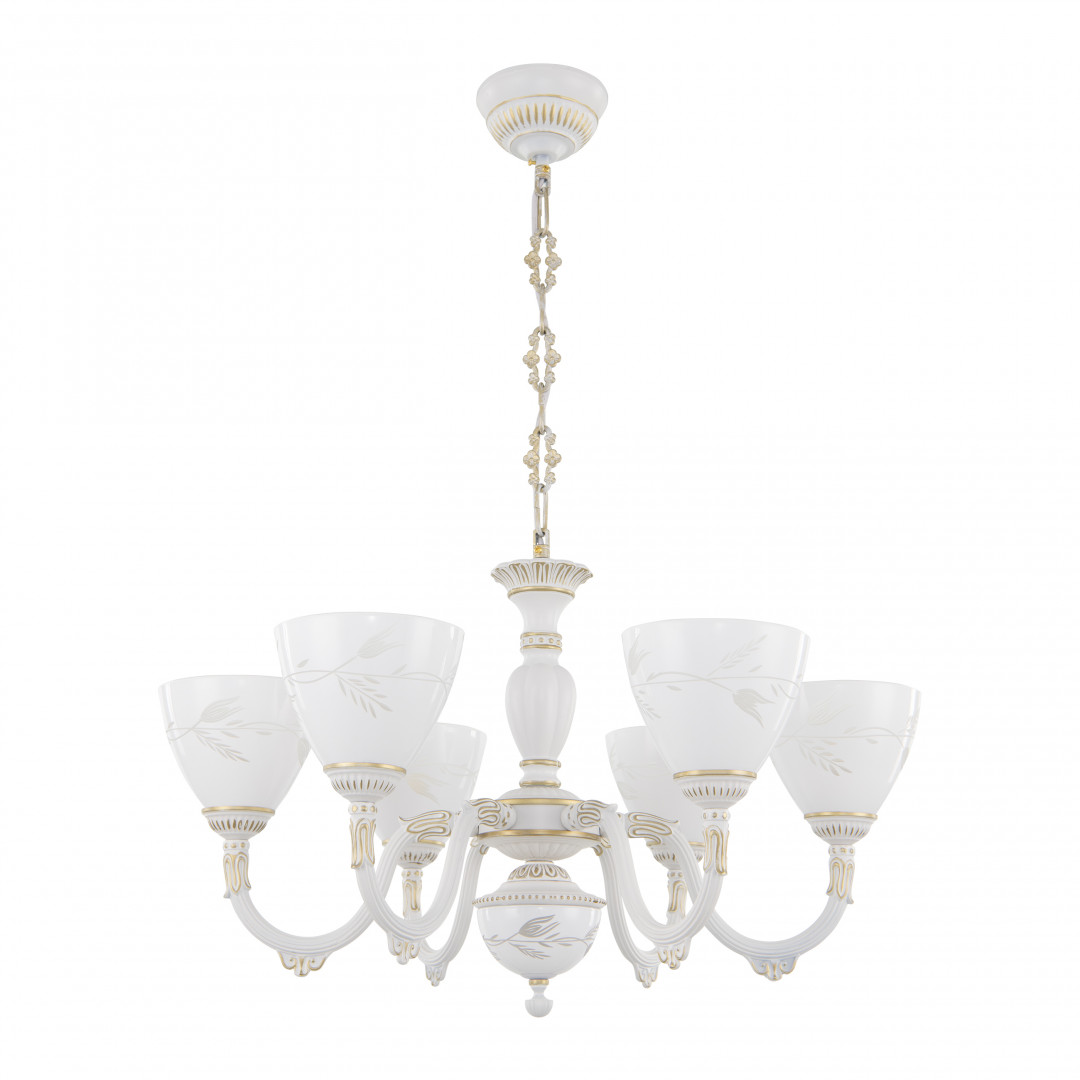 Подвесная люстра Arte Milano 341837/6 WT+G Подвесная люстра Arte Milano 341837/6 WT+G