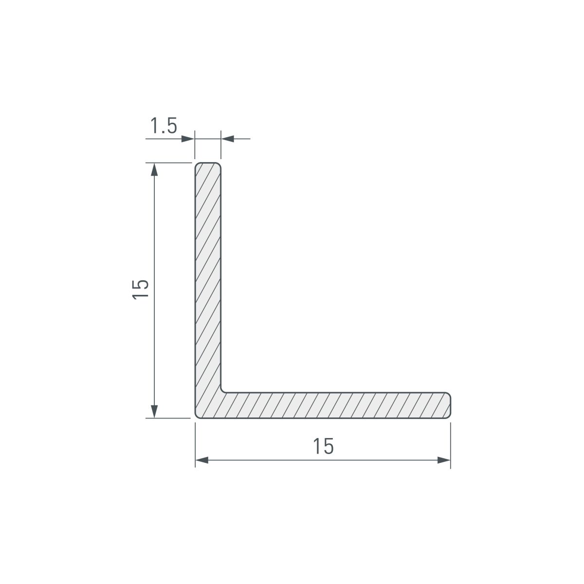 Уголок Arlight ARH-W15x15x1,5-3000 WHITE (Алюминий) 063522