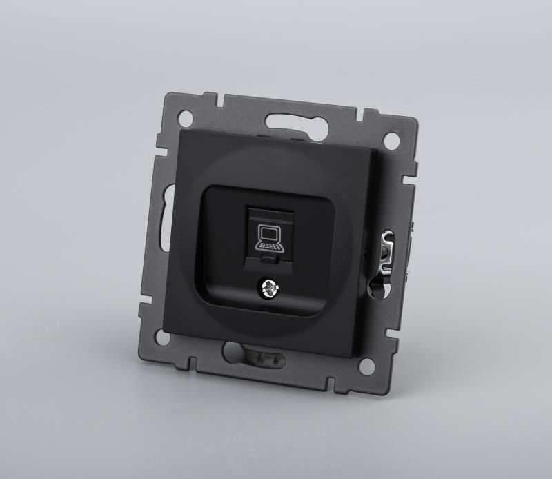 Механизм компьютерной розетки Arlight SCT-MPC1-PL-BK-V (RJ-45, CAT6) 049847