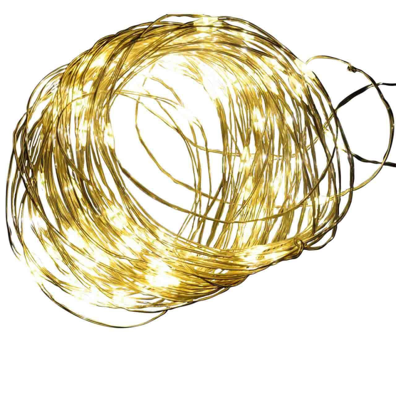 Светодиодная гирлянда (UL-00005265) Uniel Роса теплый белый ULD-S0500-050/SCB/2AA Warm White IP20 Dew