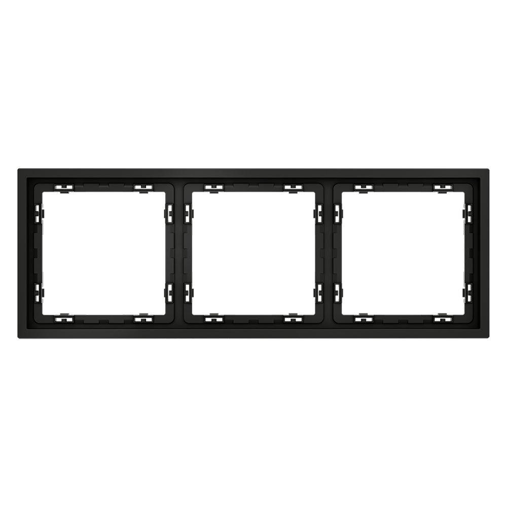 Рамка на 3 поста Voltum S70 VLS100308 (черный матовый)