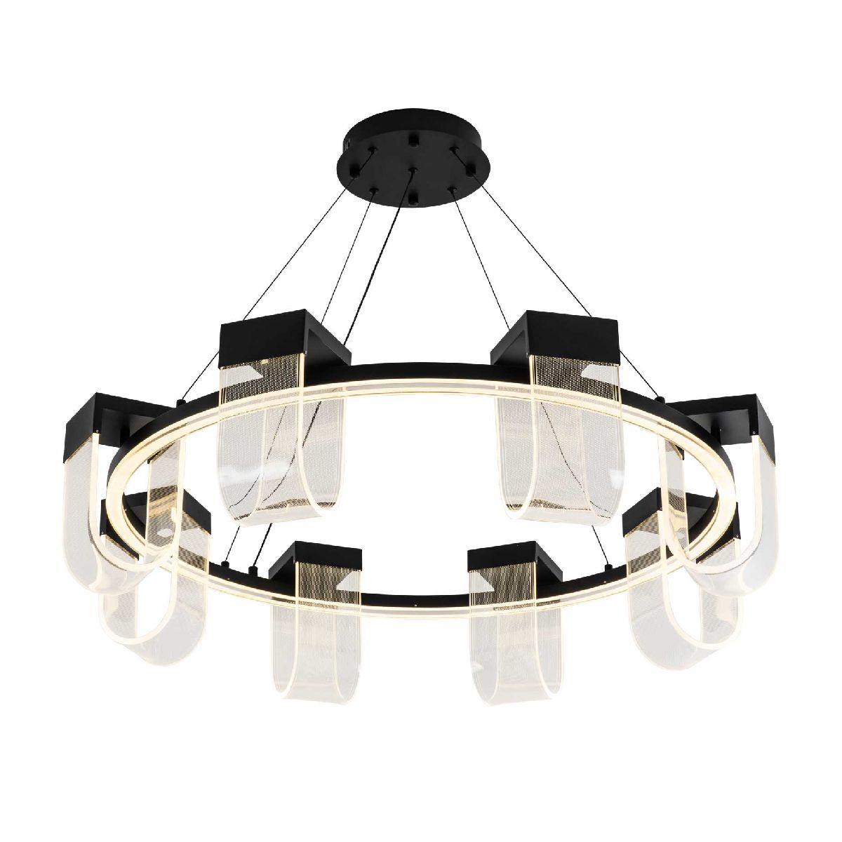 Подвесная люстра LED4U L7707-900 BK Подвесная люстра LED4U L7707-900 BK