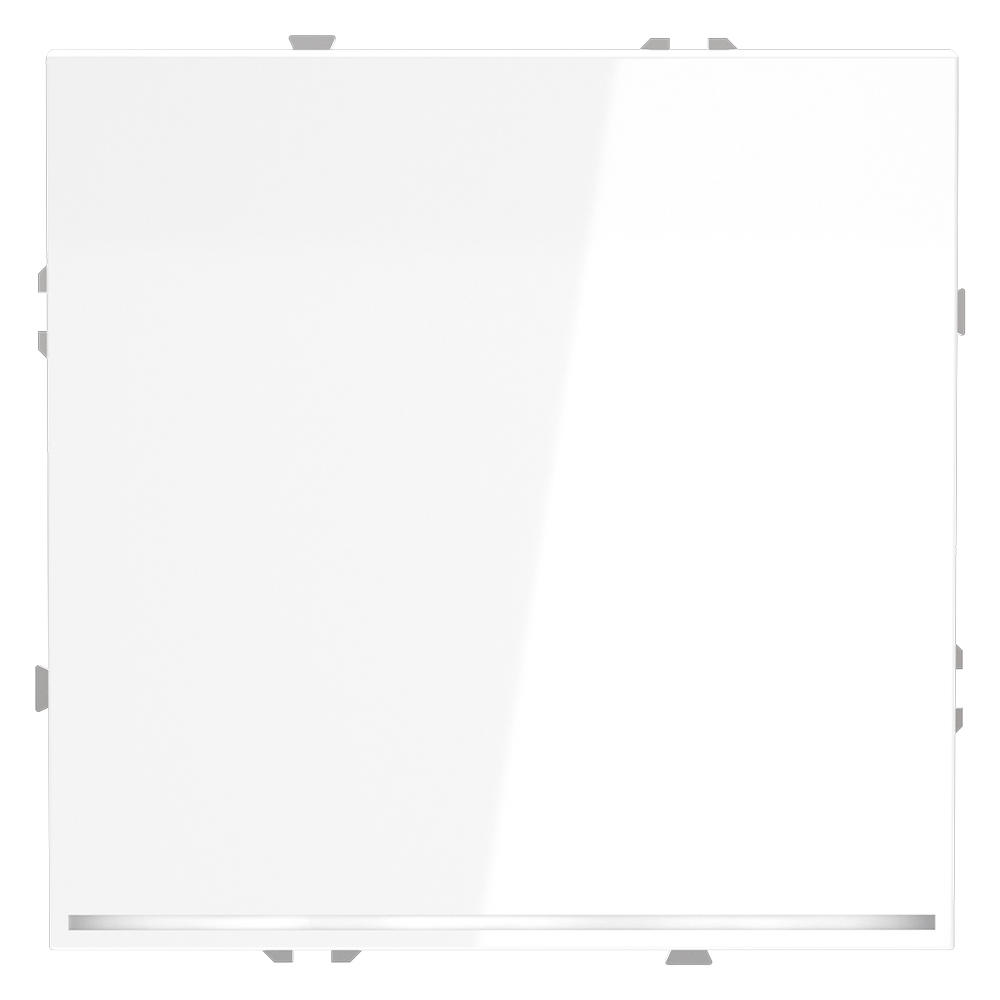 Переключатель 1-клавишный проходной с подсветкой Voltum S70 VLS010401 (белый глянцевый)