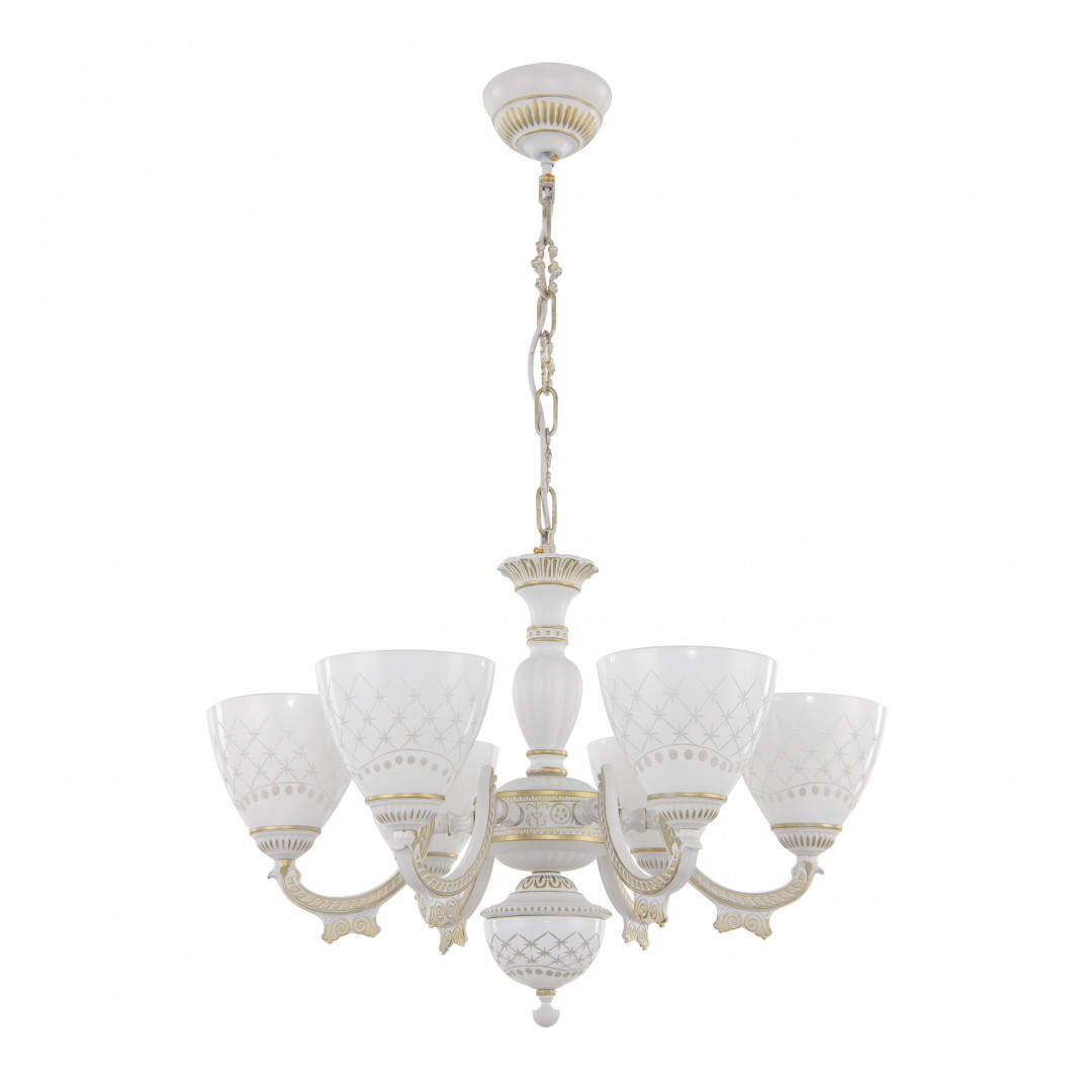 Подвесная люстра Arte Milano 343837/6 WT+G Подвесная люстра Arte Milano 343837/6 WT+G