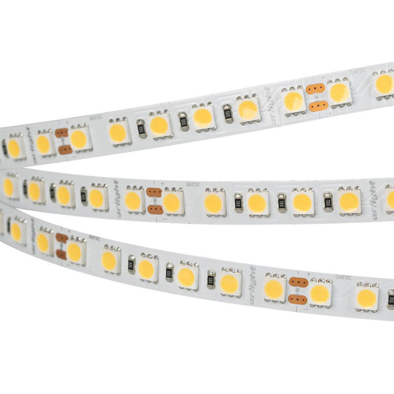 Светодиодная лента Arlight 23W/m 96LED/m 5060SMD теплый белый 5M 028606(2) Светодиодная лента Arlight 23W/m 96LED/m 5060SMD теплый белый 5M 028606(2)
