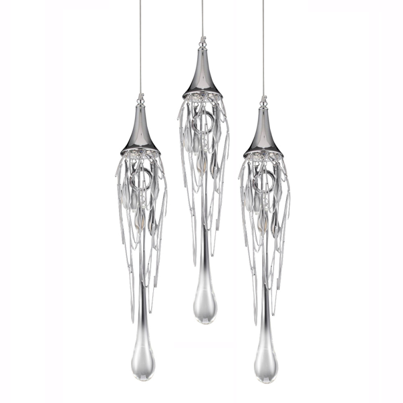 Подвесной светильник Delight Collection Goddess Tears P68009L-3/R chrome Подвесной светильник Delight Collection Goddess Tears P68009L-3/R chrome
