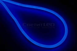 Леднеон-Флекс 24V, Синий, 15х26мм, ПВХ-синий, 8Вт/м, 108 LED, профессиональный