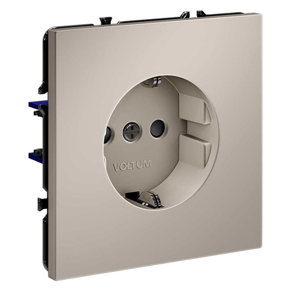 Розетка со шторками Voltum S70 VLS040203 (кашемир)