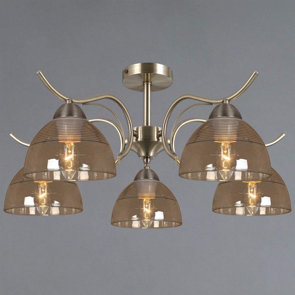 Люстра на штанге Illumico IL0733-5CSQ-25 AB AREZZO Люстра на штанге Illumico IL0733-5CSQ-25 AB AREZZO