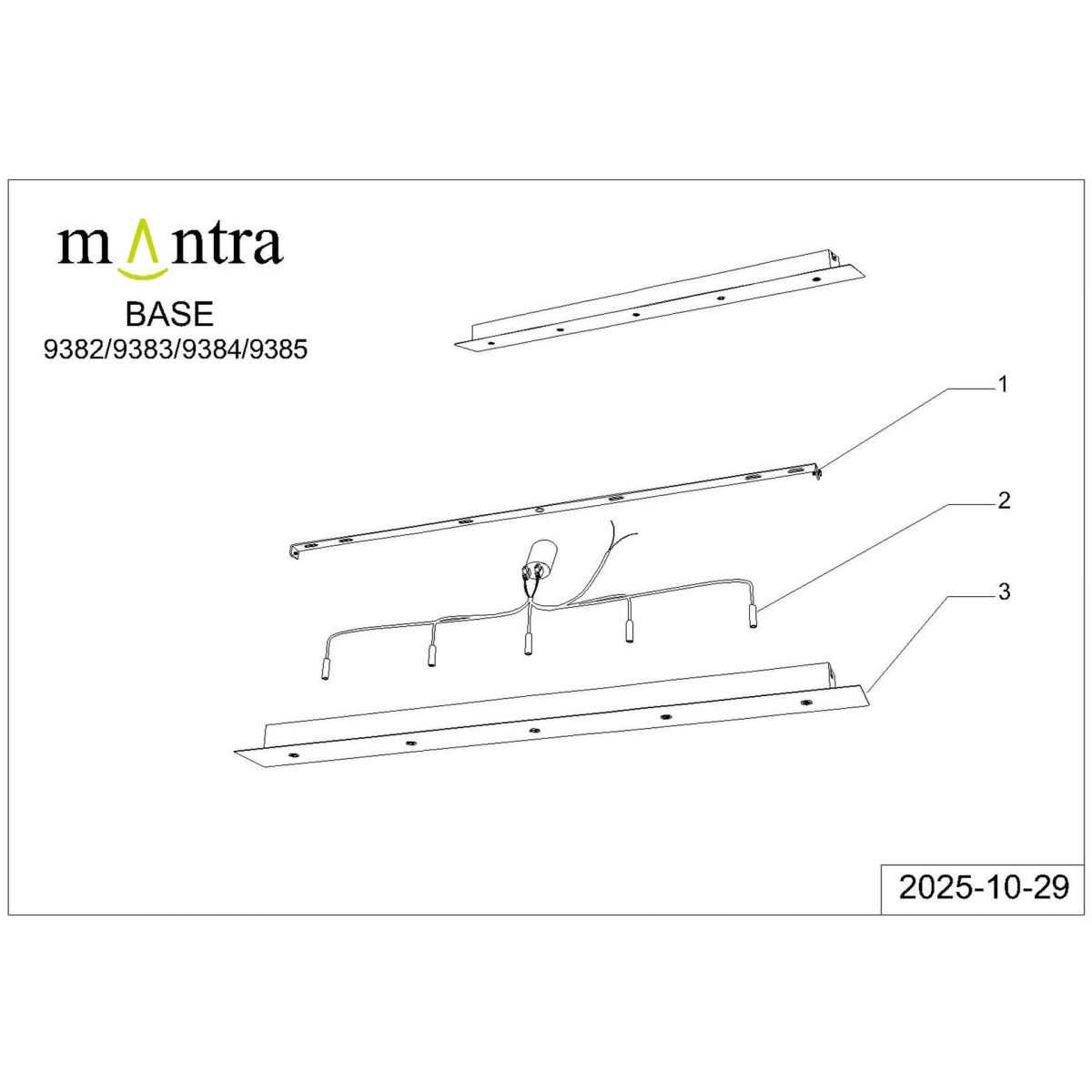 Подвесная люстра Mantra Arrecife 9382+9211 (5L)