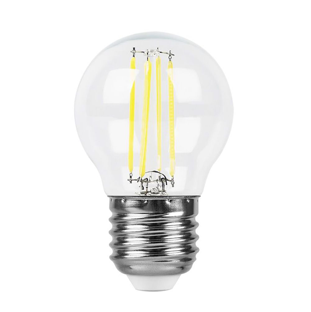 Лампа светодиодная филаментная Feron E27 7W 6400K прозрачная LB-52 38222 Лампа светодиодная филаментная Feron E27 7W 6400K прозрачная LB-52 38222