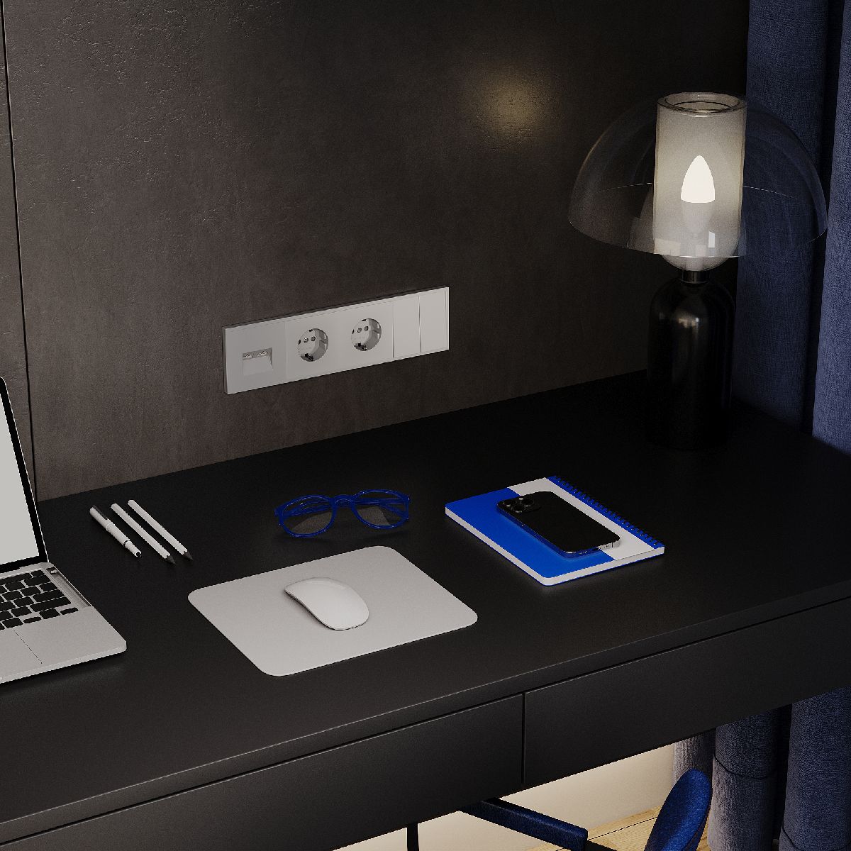 Розетка компьютерная двойная Voltum S70 VLS060205 (сталь)