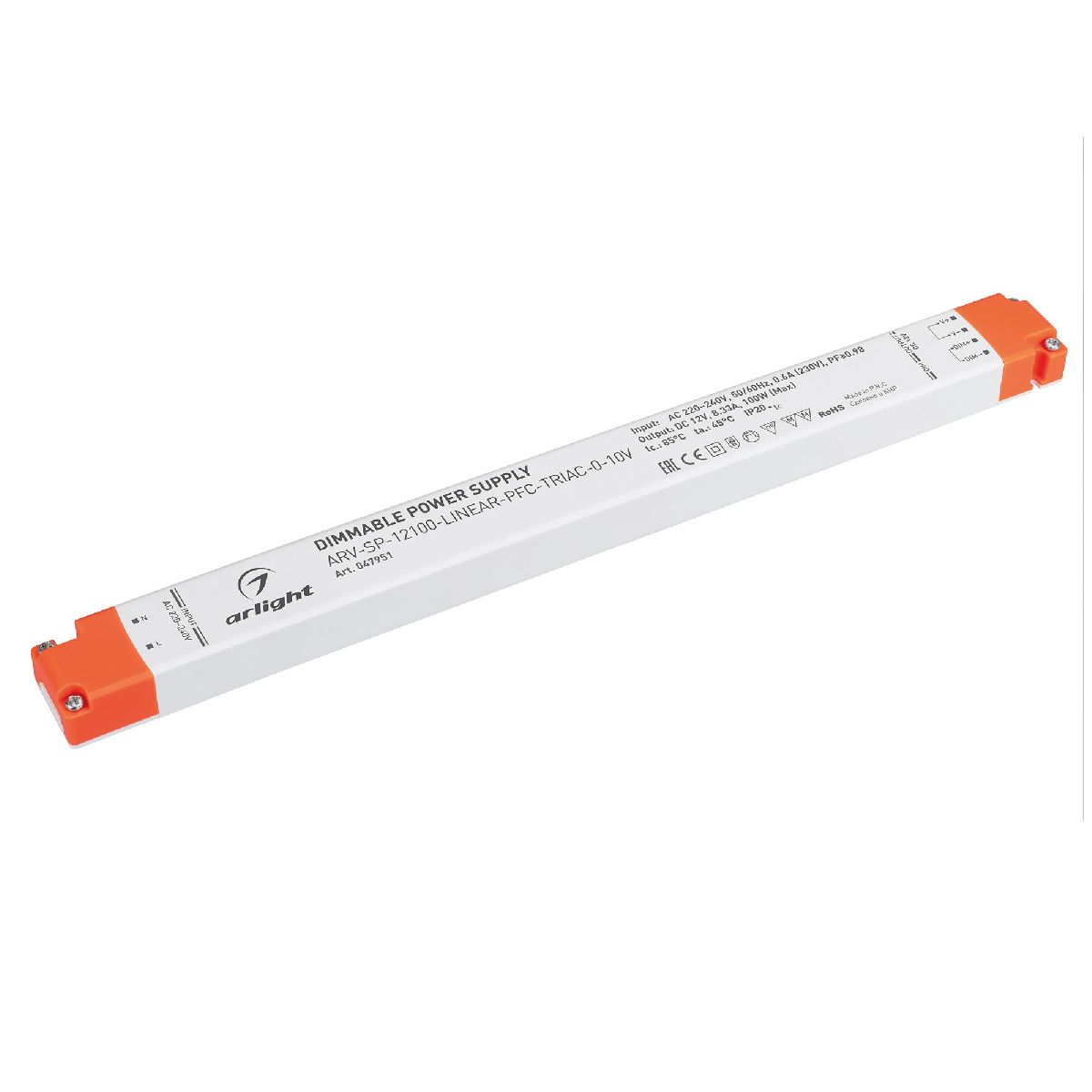 Блок питания Arlight ARV-SP-12100-LINEAR-PFC-TRIAC-0-10V (12V, 8.33A, 100W) 047951 Блок питания Arlight ARV-SP-12100-LINEAR-PFC-TRIAC-0-10V (12V, 8.33A, 100W) 047951