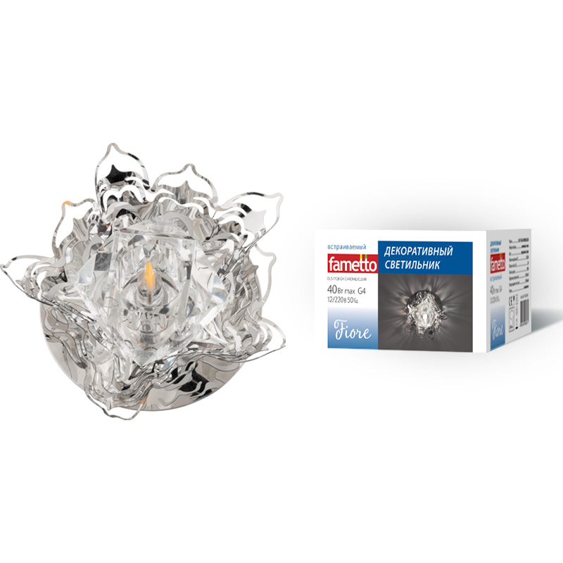 Встраиваемый светильник Fametto DLS-F128 G4 CHROME/CLEAR UL-00000353 Встраиваемый светильник Fametto DLS-F128 G4 CHROME/CLEAR UL-00000353