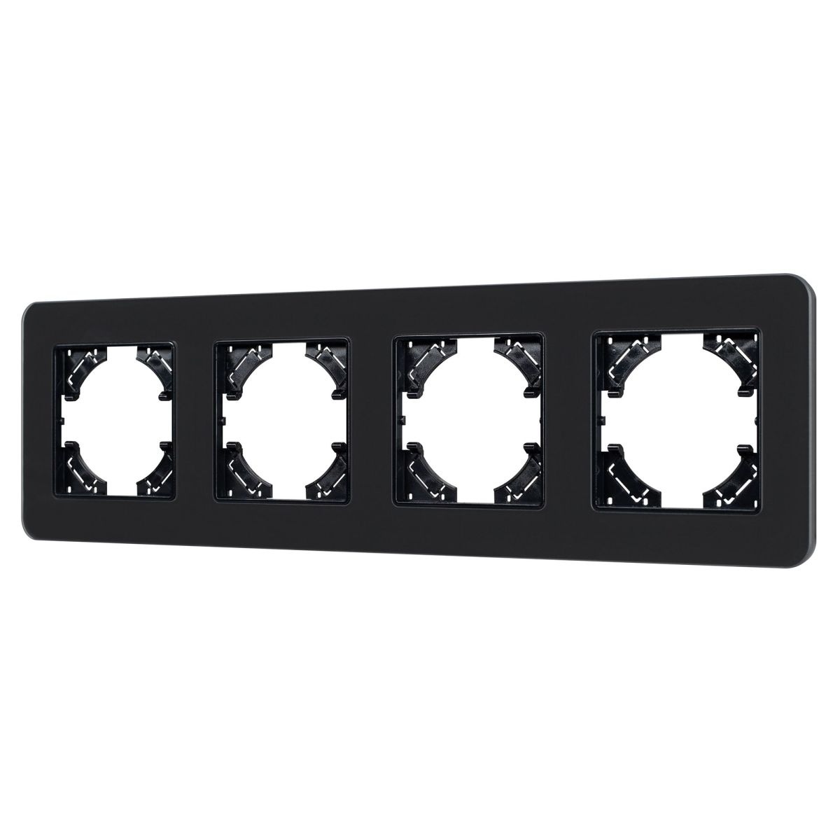 Рамка на 4 поста стеклянная Arlight FRM-OMALI-SFGS-4-BK 049717