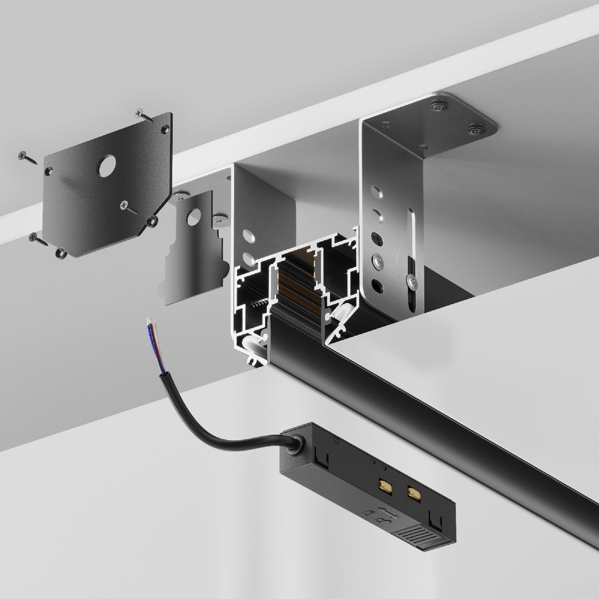 Магнитный встраиваемый шинопровод Maytoni Busbar trunkings Exility ...