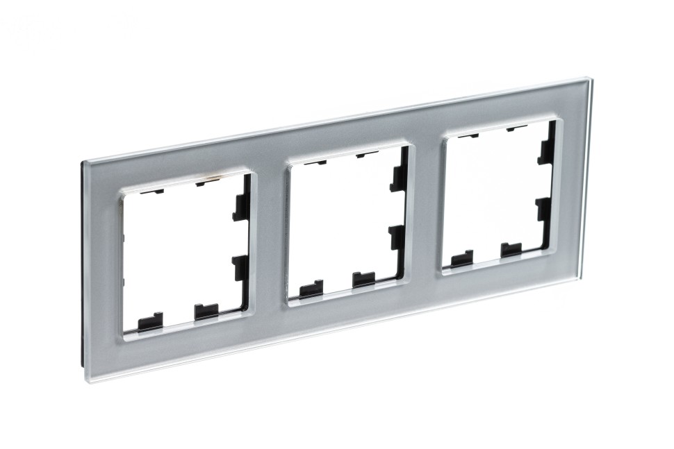 Рамка 3-ая Systeme Electric AtlasDesign Nature Стекло алюминий ATN320303