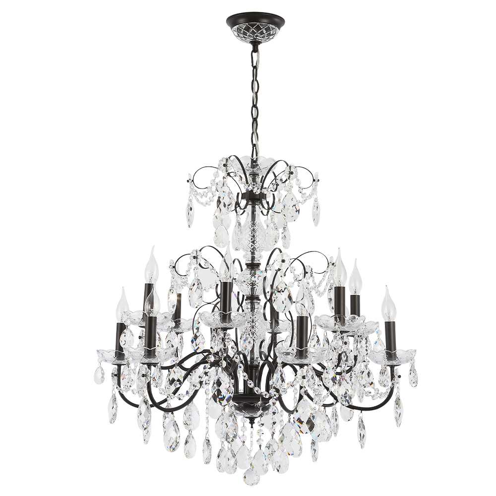 Подвесная люстра Crystal Lux ODELIS SP12 BROWN Подвесная люстра Crystal Lux ODELIS SP12 BROWN