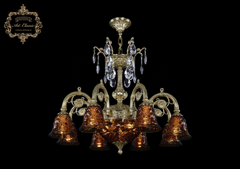 Подвесная люстра Art Classic 31.14.8.KR175SP.250IT.G.Sp.Amber.1B
