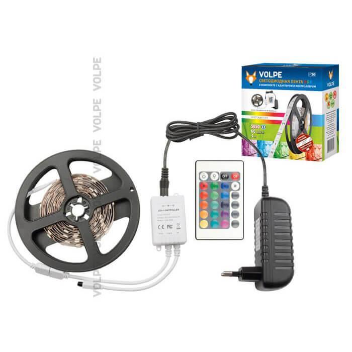 Светодиодная лента Volpe 12W/m 60LED/m 5050SMD RGB 3M ULS-Q221 5050-60LED/m-IP20-3M-RGB RRP36C24 10774 Светодиодная лента Volpe 12W/m 60LED/m 5050SMD RGB 3M ULS-Q221 5050-60LED/m-IP20-3M-RGB RRP36C24 10774