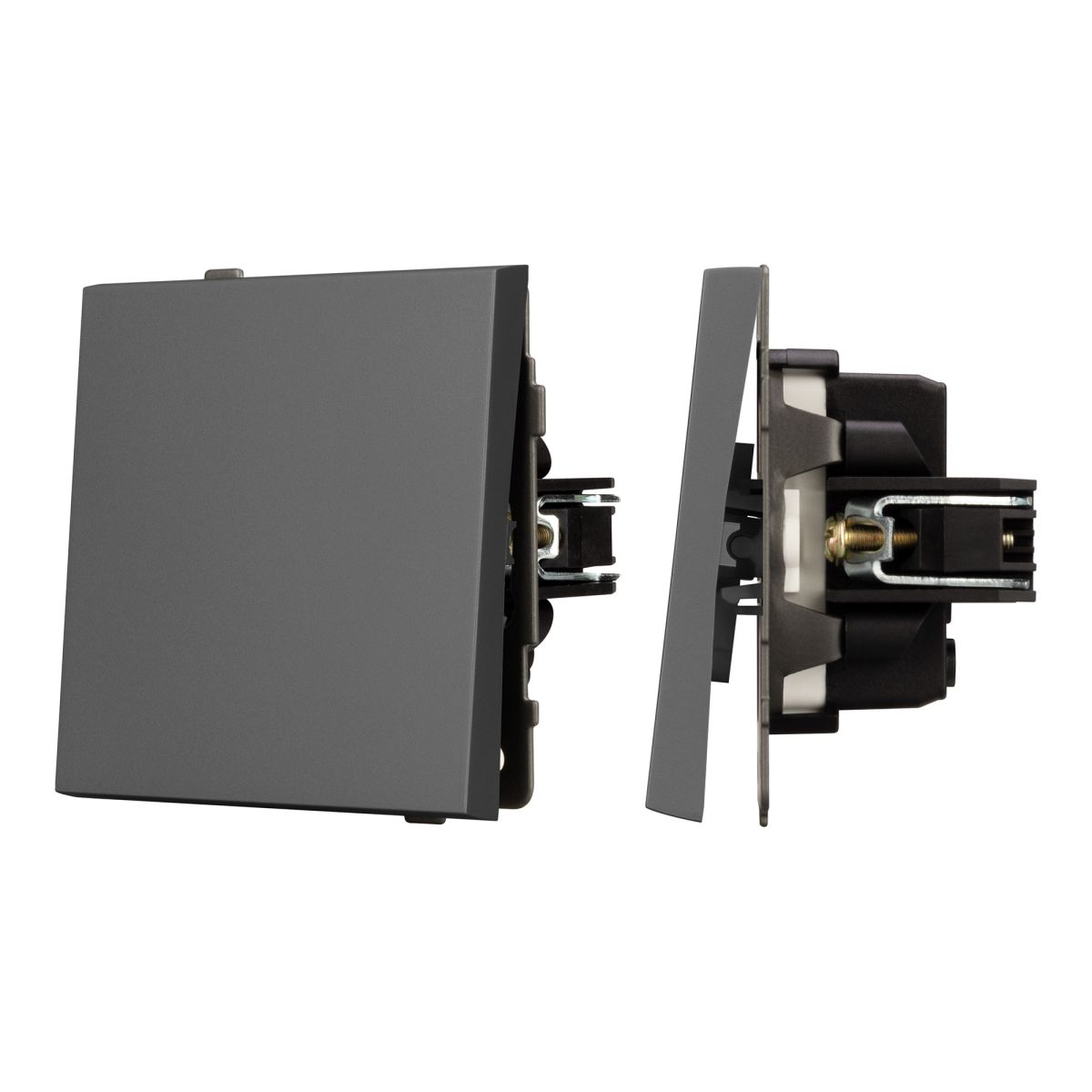 Механизм выключателя одноклавишный перекрёстный Arlight SWT-TENDO-MKX1-SFPL-GR (230V, 10A) 054573