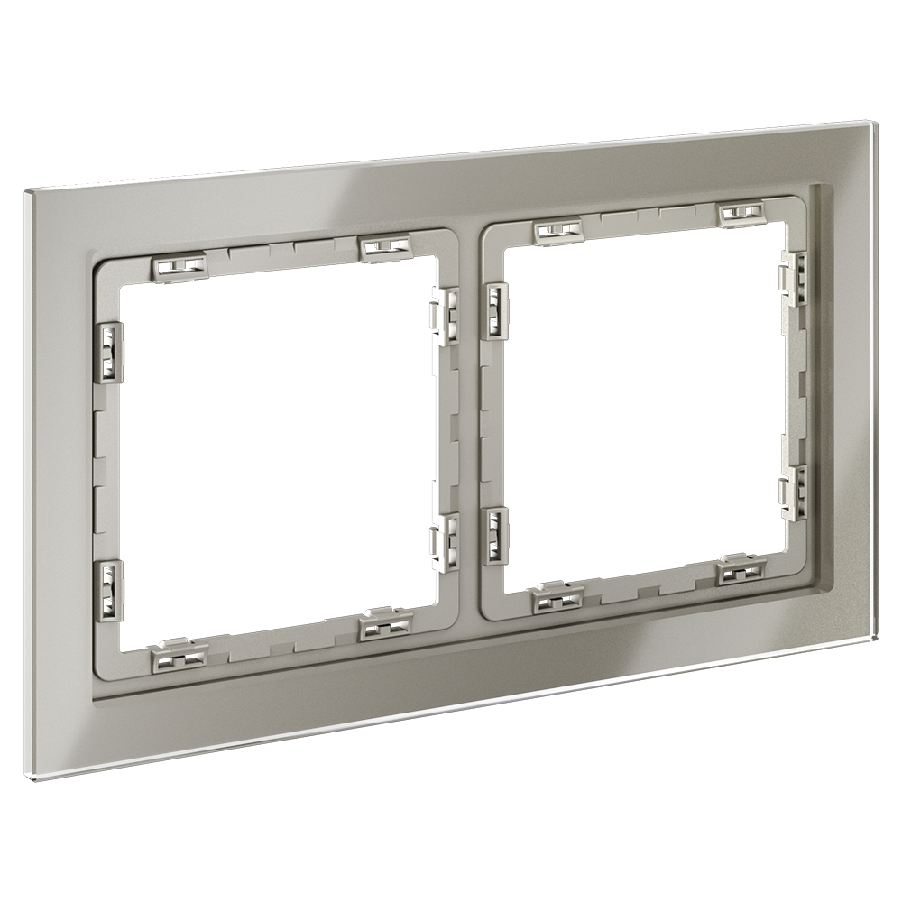 Рамка на 2 поста Voltum S70 VLS110204 (шелк, стекло)