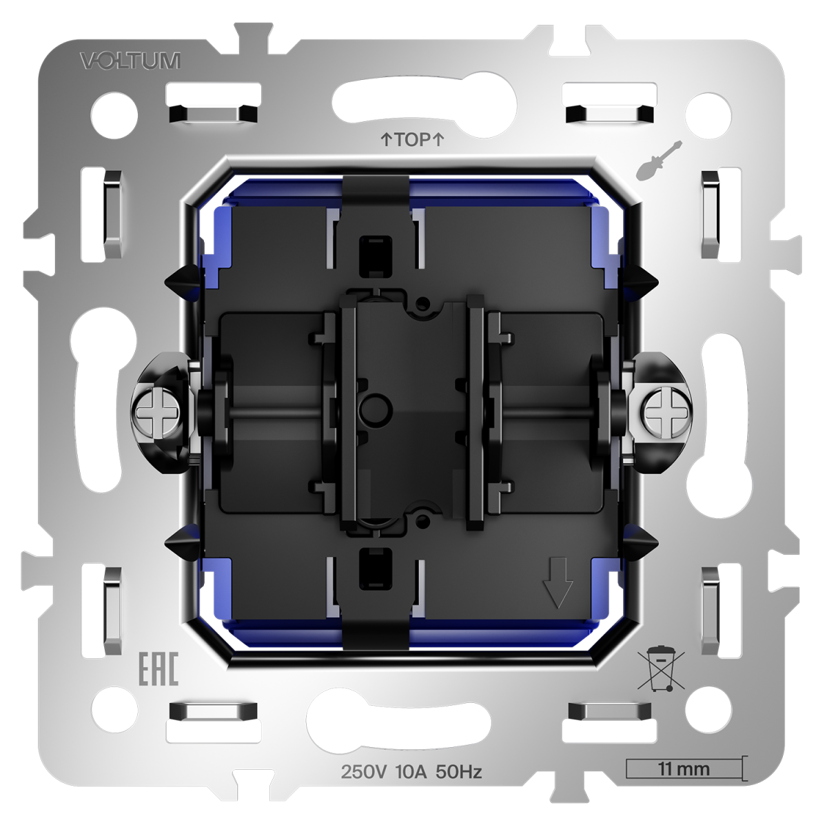 Механизм выключателя с самовозвратом одноклавишного 10А Voltum S70 VLS0106M