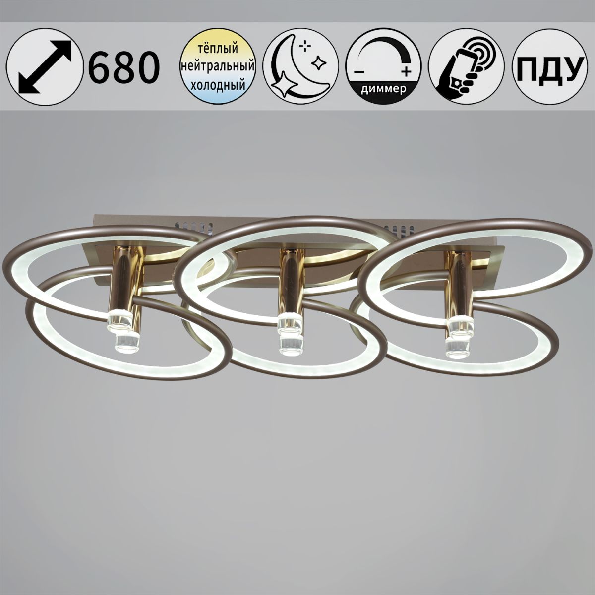 Потолочная люстра Reluce 09253-0.3-6S Champaign silver