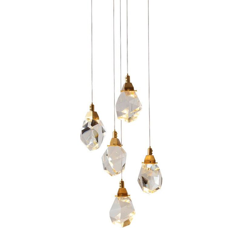 Подвесной светильник Delight Collection Crystal rock II 9701P/5R brass Подвесной светильник Delight Collection Crystal rock II 9701P/5R brass