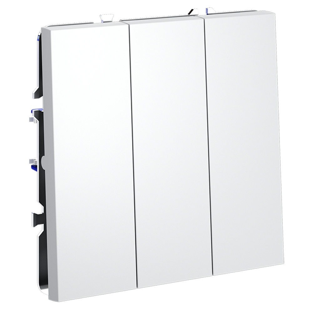 Выключатель трехклавишный Voltum S70 VLS030102 (белый матовый)